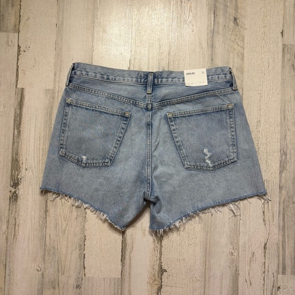 NWT Agolde Parker Vintage Cut Off Denim Shorts Size 31 - Picture 7 of 7